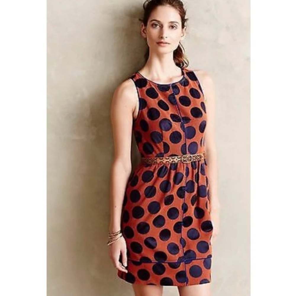 Anthropologie Maeve Polka Dot Dress